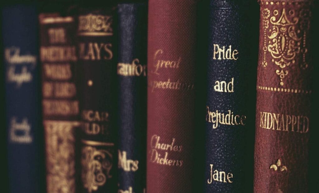 few books stacked together